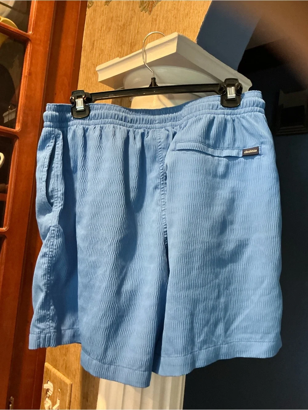chubbies Sky Blue Elastic-Waist Athletic Shorts XL